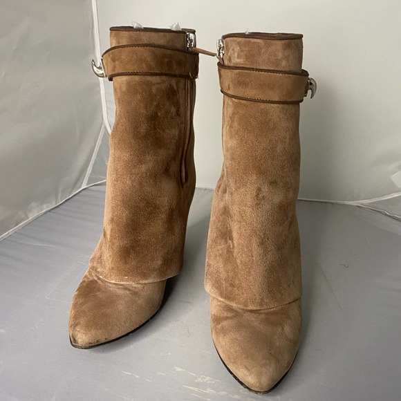 Givenchy Shark Tooth Foldover Wedge Boots 10 - Picture 5 of 14